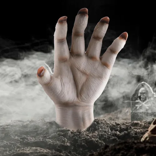 Vista 5 de Halloween Party Scary Moster Skeleton Bone Claw Hand Reaper Gloves Costume Adult