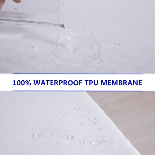 Vista 4 de Waterproof Mattress Protector King Size - Cooling Polyester Mattress Cover, Soft Breathable Noiseless 3D Air Fabric Bed Mattress Pad Covers, Machine