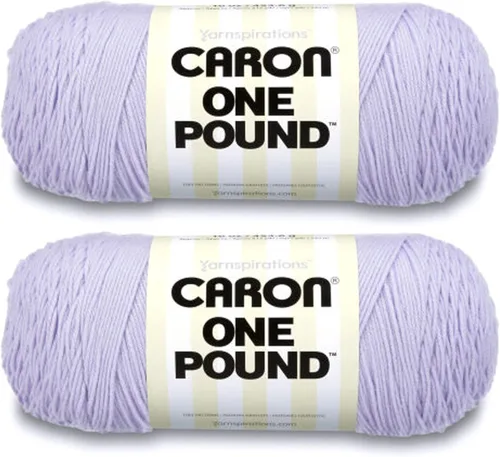 Vista 52 de Caron Hilo Aqua de una libra, paquete de 2 unidades de 16 onzas, acrílico, 4 medianos (peinado), 812 yardas, tejido/ganchillo