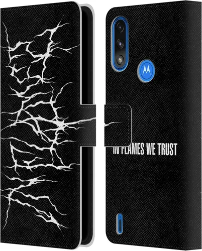 Vista 12 de Head Case Designs Officially Licensed in Flames Adventures Metal Grunge Leather Book Wallet Case Cover Compatible with Moto E7 Power/Moto E7i Power