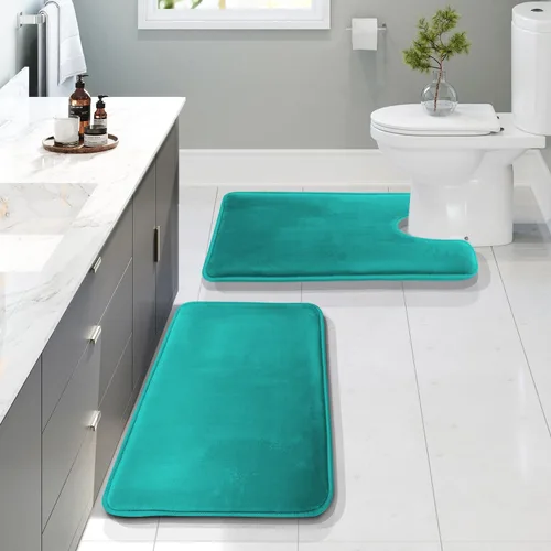 Vista 27 de Clara Clark tapete para baño, regadera o tina, de gomaespuma, negro, antiderrapante