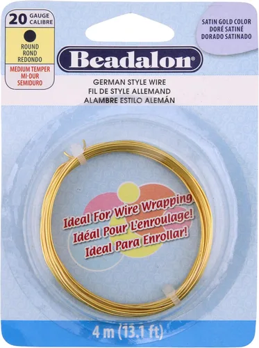 Vista 31 de Beadalon - Alambre de estilo alemán (recubierto, forma redonda, bañado en plata, calibre 14, 1,3 m / 4,3 pies)