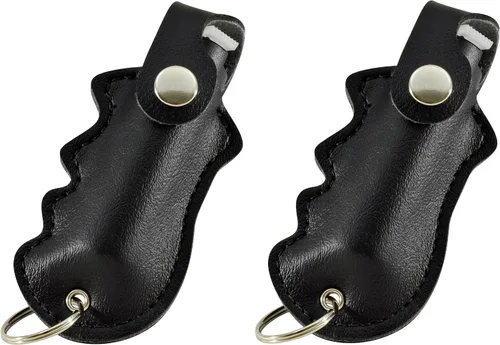 Vista 16 de 1/2 oz. Spray de pimienta con funda de agarre y accesorio de llavero, gatillo de brillo de bloqueo de giro de seguridad, fórmula de máxima