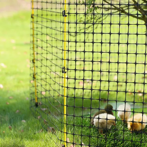 Vista 6 de Postes de valla eléctrica de 46 pulgadas con clips ajustables, 20 postes de fibra de vidrio con picos de metal, poste de valla para patio, jardín