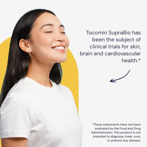 Vista 7 de Healthy Origins Tocomin SupraBio (tocotrienoles), 50 mg - Apoya la salud del corazón y el sistema cardiovascular - Suplemento de tocotrienol