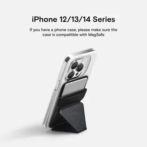 Vista 6 de MOFT MagSafe Cartera para iPhone 15/14/13/12 Series, Fuerte Portador Magnético de Tarjetas para Teléfono Cabe 2 Tarjetas y 3 Ángulos