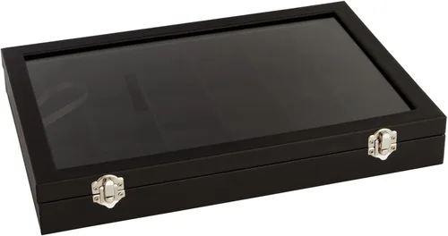 Vista 9 de Joyas de terciopelo negro visualizaciónbandeja de almacenamiento organizador para anillos, gemelos, arete, 14 pulgadas