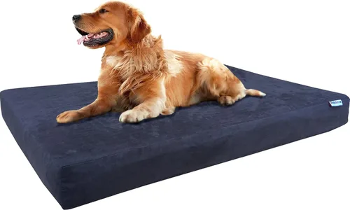 Vista 41 de Dogbed4less Cama ortopédica para perros con espuma viscoelástica para mascotas medianas y grandes, forro impermeable con cubierta externa de nailon