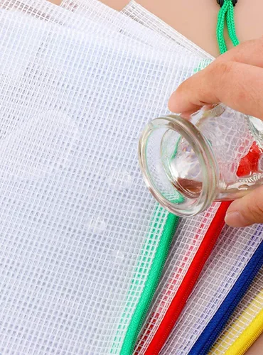 Vista 6 de Carpetas de documentos con cremallera de plástico resistente al desgarro, tamaño A6, tamaño pequeño, bolsas de viaje, 6 unidades, multicolor