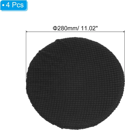 Vista 2 de PATIKIL Funda redonda para taburete de bar de 11 pulgadas, paquete de 4 fundas elásticas lavables para sillas de 11 a 13 pulgadas de diámetro