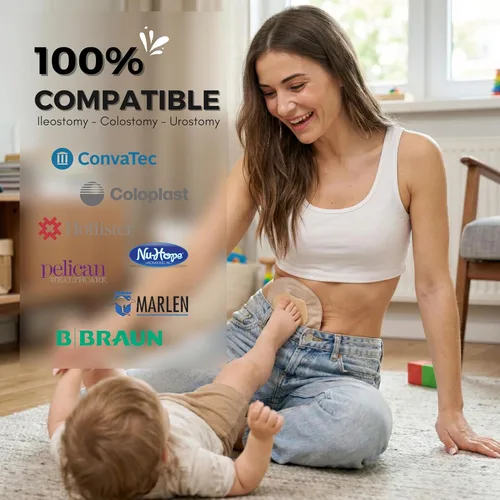 Vista 6 de SIIL Protector de estoma para bolsas de ostomía. Protege tus bolsas de colostomía y suministros de ileostomía con protector de estoma Funda