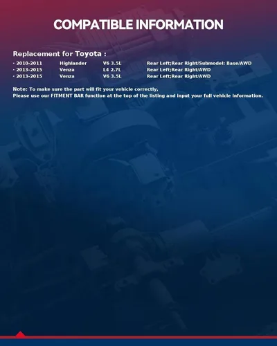 Vista 214 de KAX Puntales traseros para Toyota 2007 2008 2009 2010 2011 Camry, 2008 2009 2010 2011 2012 amortiguadores traseros rápido completo conjunto