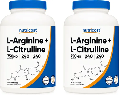 Vista 7 de Nutricost L-Arginina L-Citrulina Complex 750mg Cápsulas - Sin OMG