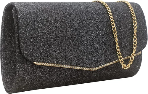 Vista 2 de nodeber Bolso de mano de lentejuelas con purpurina para mujer bolsas de noche con diseño de lentejuelas