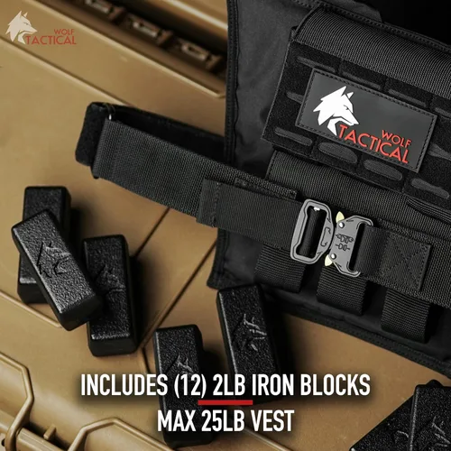 Vista 4 de WOLF TACTICAL Chaleco de Entrenamiento con Peso - Chaleco con Peso para Hombres Entrenamiento de Fuerza Chalecos con Peso Chaleco de Ejercicio