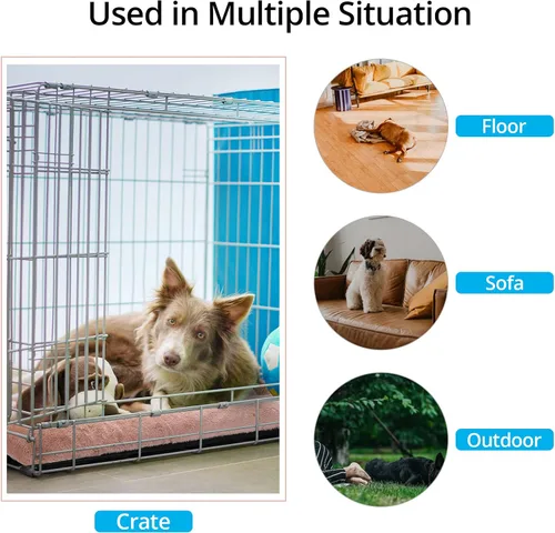 Vista 3 de Camas para Perros Almohadilla de Jaula para Perros Grandes Cama de Jaula para Perros Ultra Suave Lavable y Antideslizante Almohadilla de Perrera