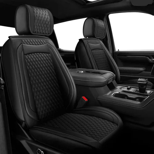 Vista 3 de Octomo Fundas de asiento de camión compatibles con Chevy Silverado GMC Sierra Custom 2007-2023 1500/2500HD/3500HD Crew Double Extended Cab Pickup