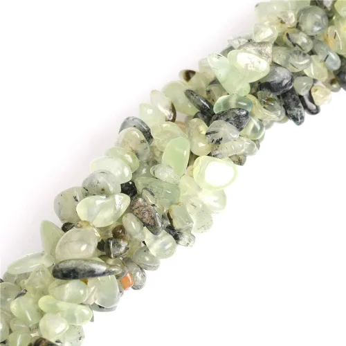 Vista 10 de Cuentas sueltas de piedra natural de grava de jade amarillo de 0.236-0.315 pulgadas, chips de piedras preciosas para hacer joyas, forma libre, 34