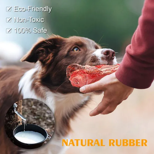 Vista 5 de Juguetes resistentes para perros masticadores agresivos de raza grande, juguete indestructible para perros grandes, juguetes masticables