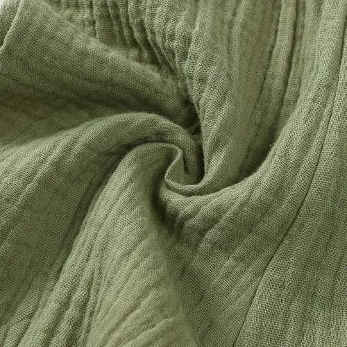 Vista 7 de GFQLONG Pantalones harén de algodón y lino de color liso para niño y niña, para verano, otoño