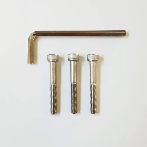 XD SERIES Juego de 3 tornillos de repuesto con llave Allen para ruedas 1079L121, 1079L140, 1079L145, 1079L170, tapas centrales cromadas negras