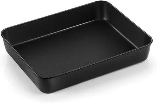 Vista 11 de TeamFar Sartén para lasaña, de acero inoxidable de 10.5 x 8 x 2 pulgadas, pequeña rectangular para hornear pasteles, cacerola para brownies,