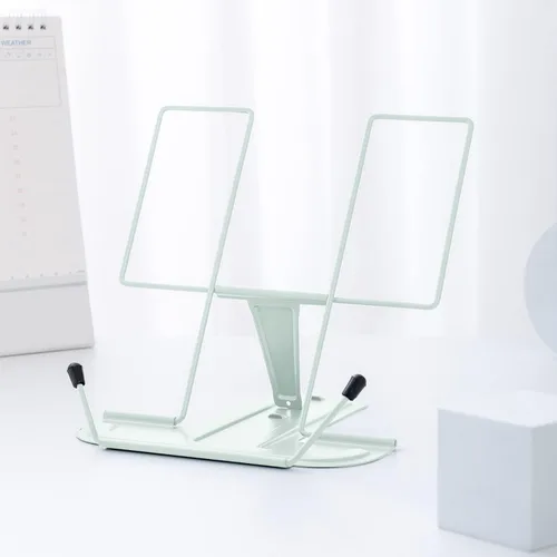 Vista 13 de MSDADA - Soporte de libros de metal para escritorio, soporte ajustable para lectura, soporte portátil para libros de cocina y documentos, soporte