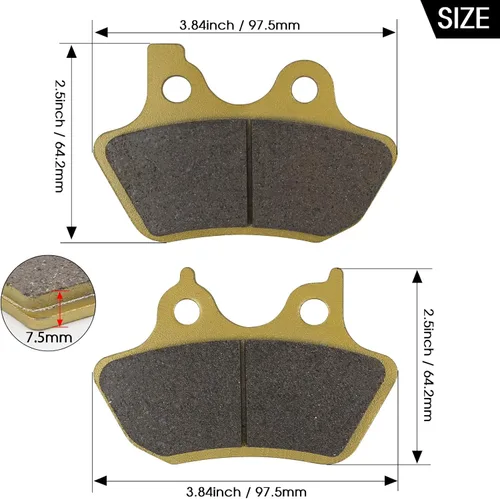 Vista 3 de Zinger Pastillas de freno para Harley Davidson 2000-2007 Electra Glide Ultra Classic Touring FLHTCU-I Road Glide Road King Street Glide Fatboy Dyna