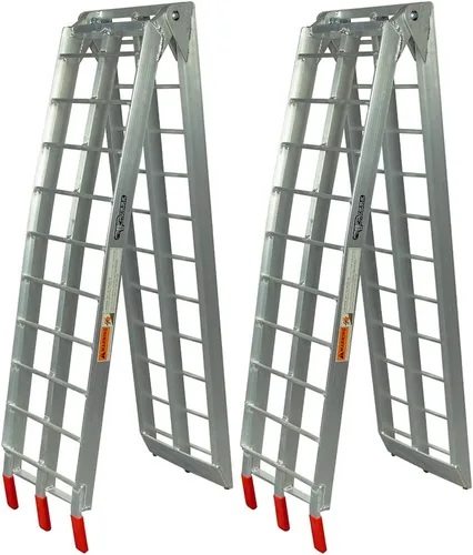 Vista 6 de Pit Posse PP2755, rampa de carga plegable para motocicleta, aluminio, 89”, motocross, peso nominal: 750 libras