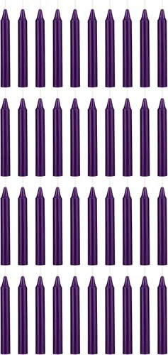 Vista 9 de MEGA CANDLES 20 piezas de velas cónicas sin perfume negras exquisitas, 10.2 cm de alto x 1.3 cm de diámetro, Campanas mágicas, Encantamiento