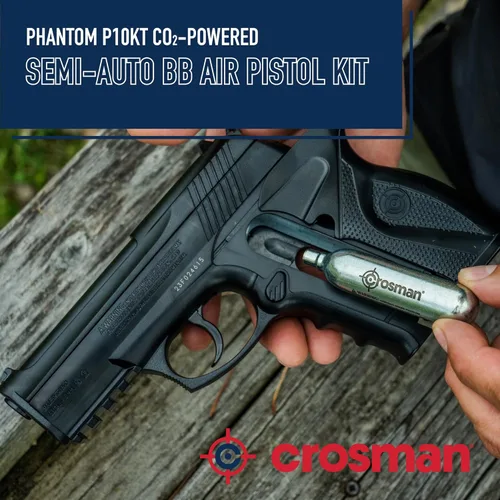 Vista 6 de Crosman Phantom P10KT Kit de pistola de aire BB semiautomática con CO2