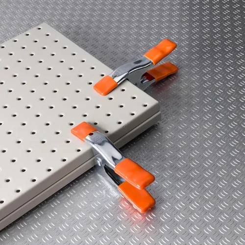 Vista 7 de PONY Juego de abrazaderas de resorte de metal resistente de 6 pulgadas, 4 pulgadas, 2 pulgadas, apertura de mandíbula de 1 pulgada, con asas