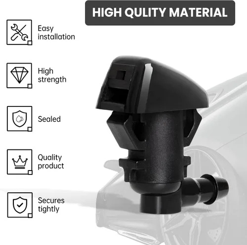 Vista 6 de Juego de 2 boquillas lavadoras delanteras apropiado para 2008-2012 Jeep Liberty, 2006-2010 Jeep Commander, 2007-2011 Dodge Nitro. Repuesto #