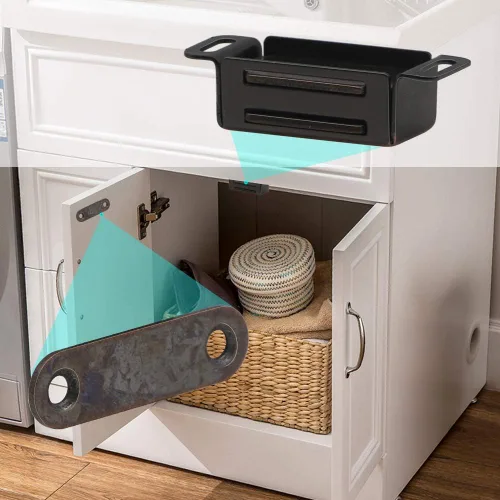 Vista 6 de Cerradura magnética para puerta, pestillo resistente para armarios, puertas de muebles, de acero inoxidable, bronce aceitado (paquete de 6)