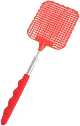 Vista 9 de Matamoscas extensible telescópico de plástico matamoscas matamoscas manual matamoscas de plástico resistente para interiores y exteriores (negro)