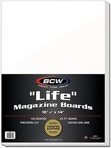 BCW Life Magazine Tableros de respaldo, 10 7/8 x 14 pulgadas, 24 puntos