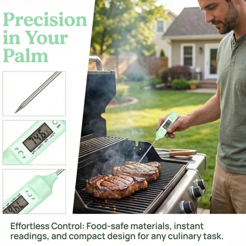 Vista 3 de BESTOYARD Medidor de temperatura para uso alimentario – Medición precisa de temperatura para leche de bebé, fórmula de leche para bebés, cocina