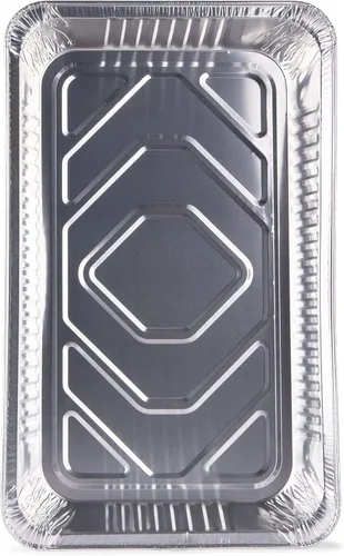 Vista 4 de Glad Sartenes de vapor desechables de aluminio de tamaño completo, sartenes de papel de aluminio de alta resistencia para vapor, hornear, asar