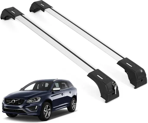 Vista 18 de ERKUL Barras transversales para techo de alta resistencia de 220 libras para Volvo XC40 2019-2026 Monturas metálicas sólidas Barras