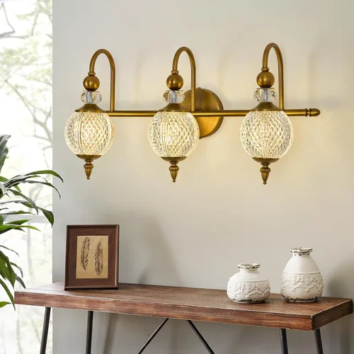 Vista 19 de Vintage Black Wall Sconce with Acrylic Globe Shade Indoor Wall Light for Bathroom Bedroom Hallway Farmhouse