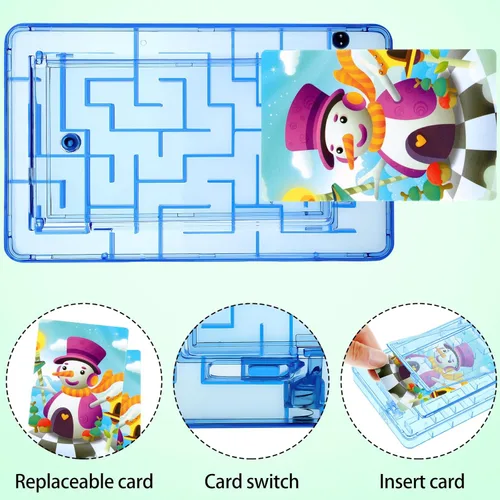 Vista 2 de Civaner Caja de rompecabezas de 10 piezas para tarjetas de regalo, laberinto de dinero, soporte de plástico para tarjetas de rompecabezas