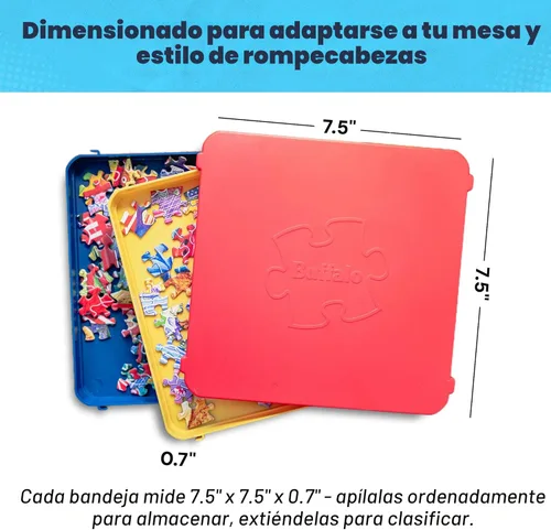 Vista 3 de Buffalo Games - Bandejas clasificadoras de rompecabezas - 7 unidades (Paquete de 1)
