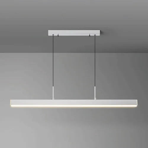 Modern Kitchen Island Hanging Lights Long Bar Pendant Light Chandeliers Creative Linear Suspension Lamps 4000K Neutral Light for Dining Room Simple