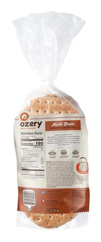 Vista 2 de Ozery Bakery, MultiGrain OneBun, pan de pita fino precortado, 21 onzas, paquete de 6