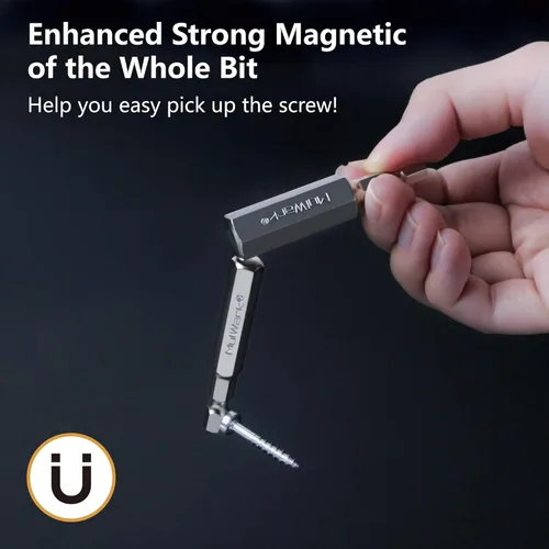 Vista 7 de MulWark Juego de brocas Allen de cabeza hexagonal, 33 piezas (Métrica, SAE, Torx a prueba de manipulaciones) – 2.3 pulgadas de largo, vástago