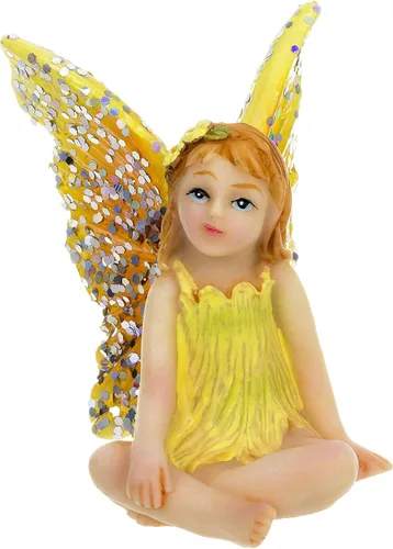 Vista 8 de Darice Paquete de 3 mini figuras de hadas meditantes de resina surtidas de 1.75 x 2.25 pulgadas