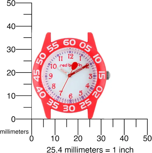 Vista 5 de Red Balloon - Reloj analógico de cuarzo para niños, Rosado