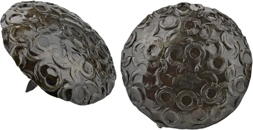 Vista 8 de Paquete de 10 clavos decorativos pequeños de cabeza redonda de 1 pulgada, color negro, cierres redondos rústicos para persianas de granja, vigas