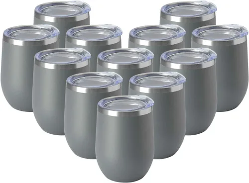 Vista 30 de HASLE OUTFITTERS Vasos aislados de 10 onzas con tapa y popote, vaso de acero inoxidable, taza de café de viaje, vaso reutilizable de doble pared