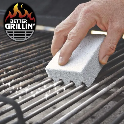 Vista 6 de Better Grillin - Bloque de ladrillos de limpieza para parrilla de piedra Piedra de plancha Bloque de limpieza de piedra para parrilla